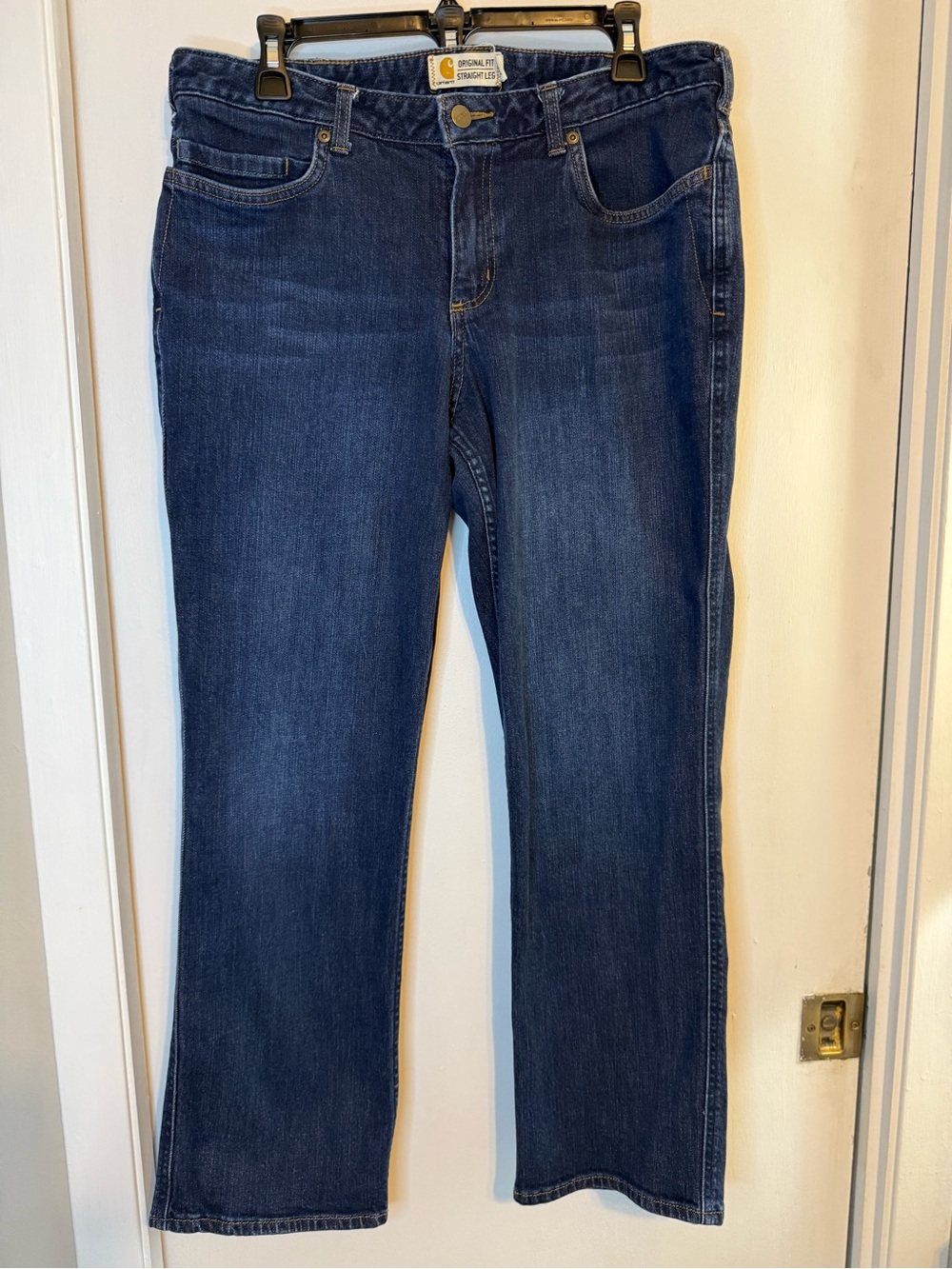 Carhartt Original Fit Straight Leg Jeans Size 14 Short